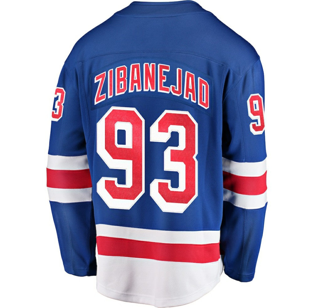 Mika Zibanejad New York Rangers Fanatics Home Breakaway Player Jersey Blue