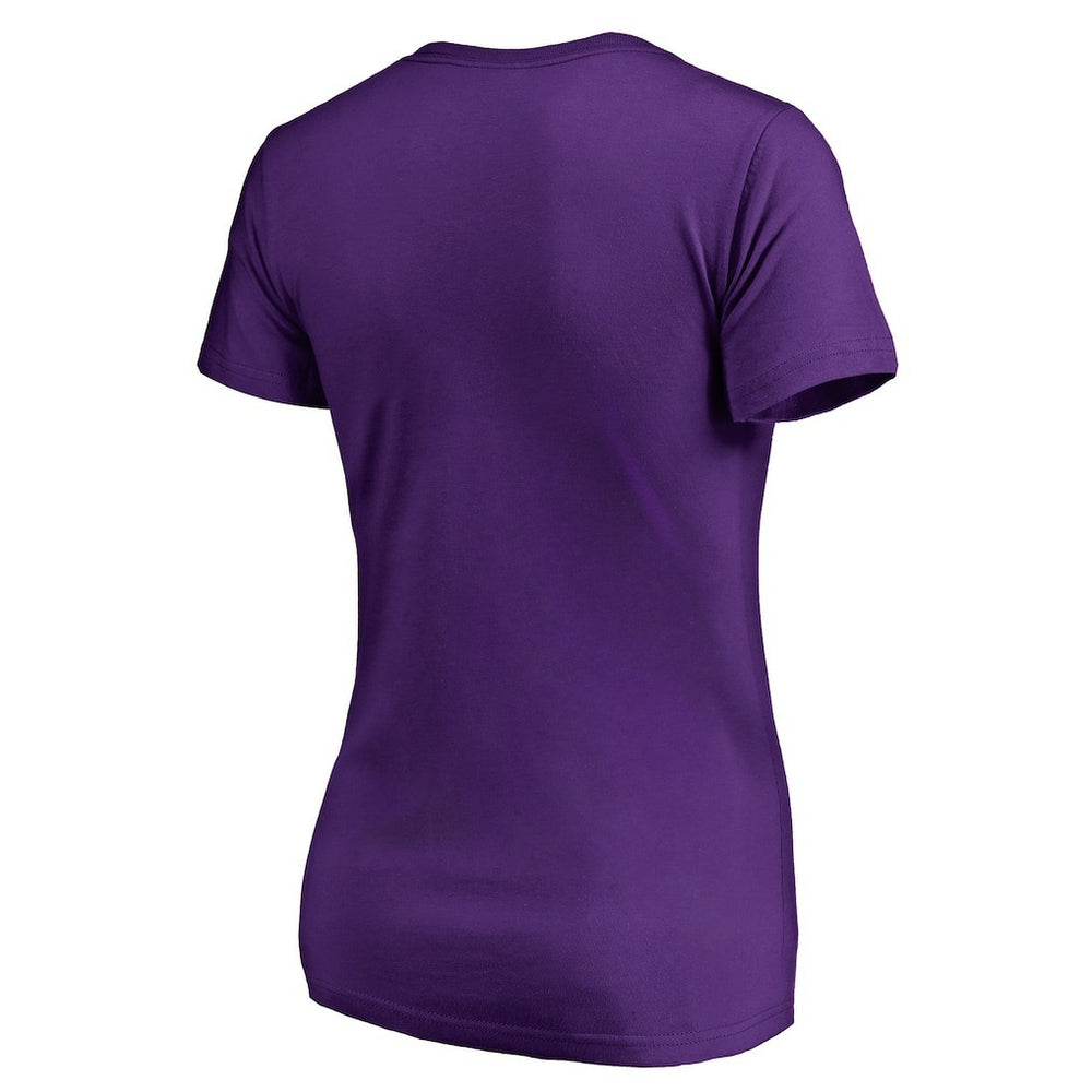 Minnesota Vikings Women's X-Ray Slim Fit V-Neck T-Shirt Purple - NFL