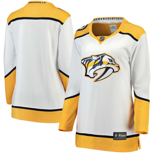 Nashville Predators Fanatics Women's Away Breakaway Jersey - White | NHL Jerseys