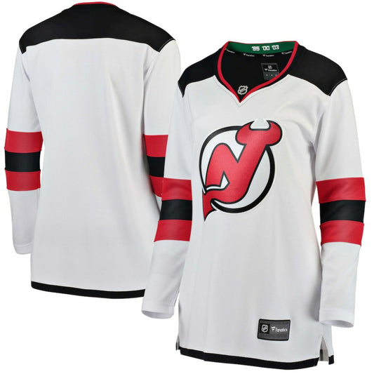 New Jersey Devils Fanatics Women's Away Breakaway Jersey - White | NHL Jerseys