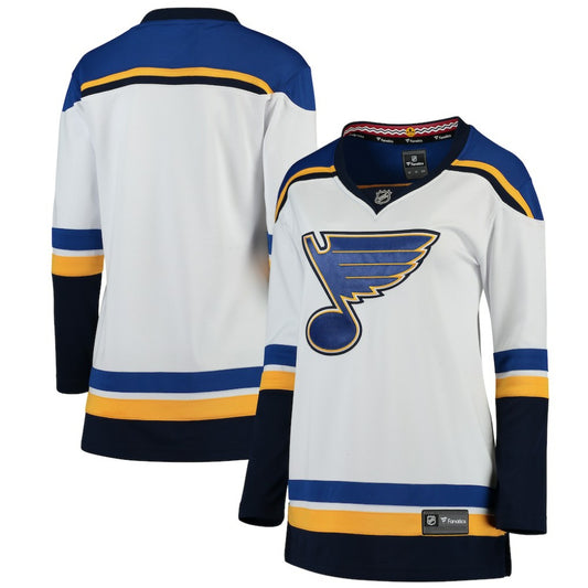 St. Louis Blues Fanatics Women's Away Breakaway Jersey - White | NHL Jerseys