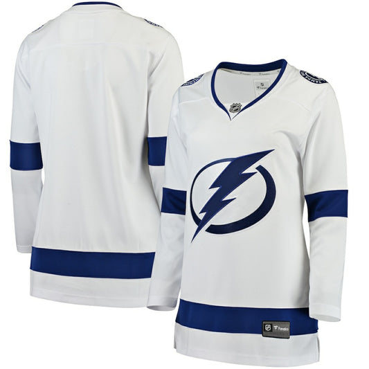 Tampa Bay Lightning Fanatics Women's Away Breakaway Jersey - White | NHL Jerseys