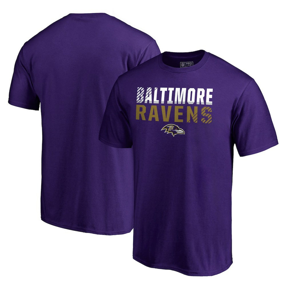 Baltimore Ravens Iconic Collection Fade Out T-Shirt Purple - NFL