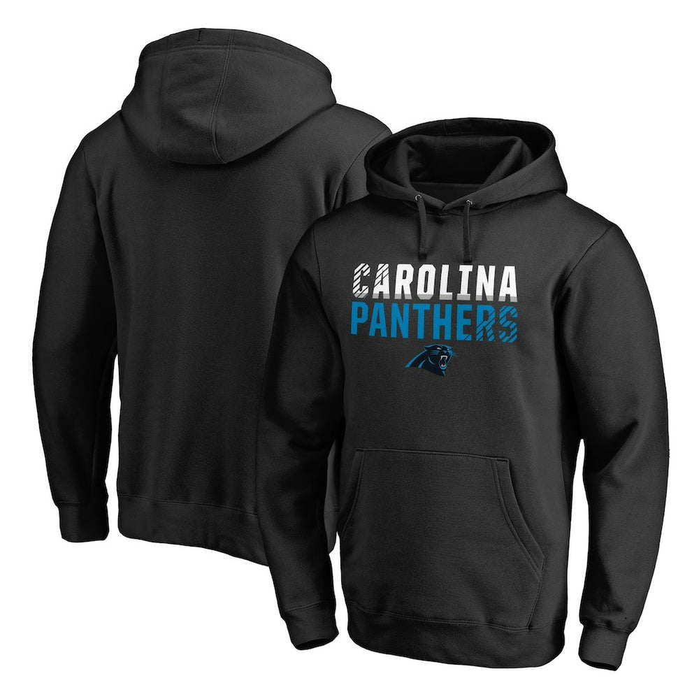 Carolina Panthers Iconic Collection Fade Out Pullover Hoodie Black - NFL