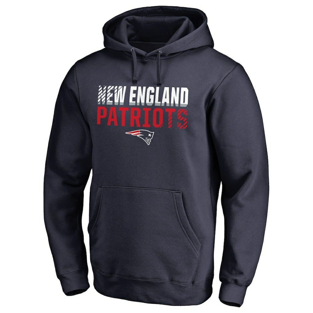 New England Patriots Iconic Collection Fade Out Pullover Hoodie Navy - NFL