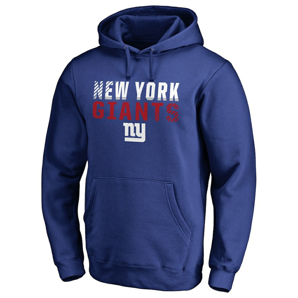 New York Giants Iconic Collection Fade Out Pullover Hoodie Royal - NFL