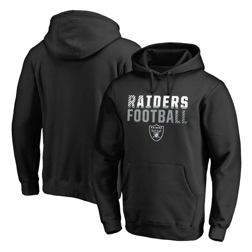 Las Vegas Raiders Iconic Collection Fade Out Pullover Hoodie Black - NFL