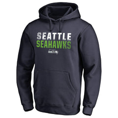 Seattle Seahawks Iconic Collection Fade Out Pullover Hoodie College Navy - NFL