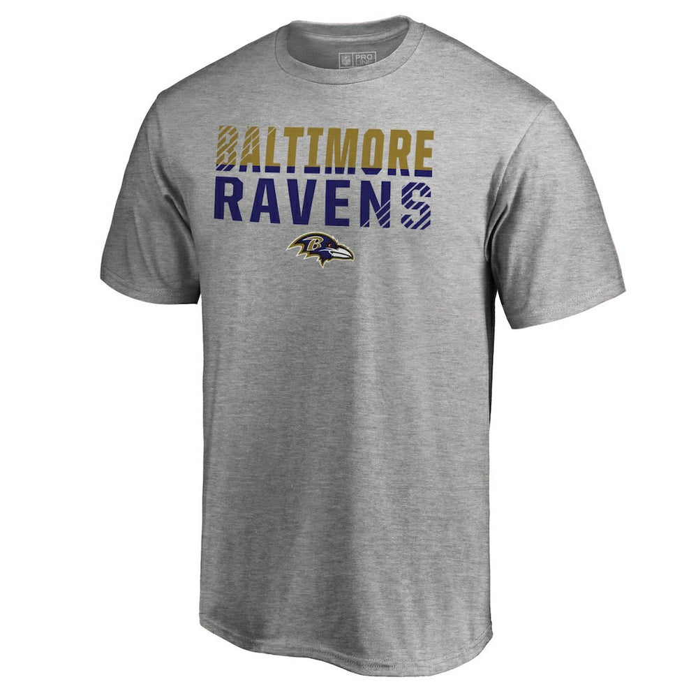 Baltimore Ravens Iconic Collection Fade Out T-Shirt Ash - NFL