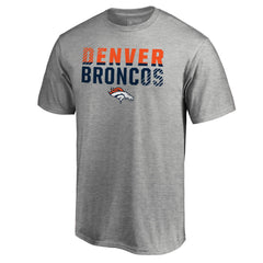 Denver Broncos Iconic Collection Fade Out T-Shirt Ash - NFL