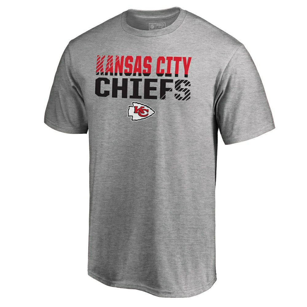 Kansas City Chiefs Iconic Collection Fade Out T-Shirt II Heather Gray - Fanatics
