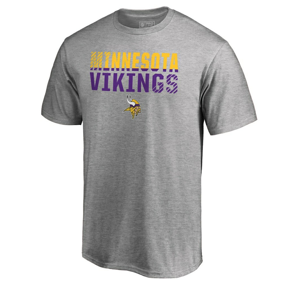 Minnesota Vikings Iconic Collection Fade Out T-Shirt Ash - NFL