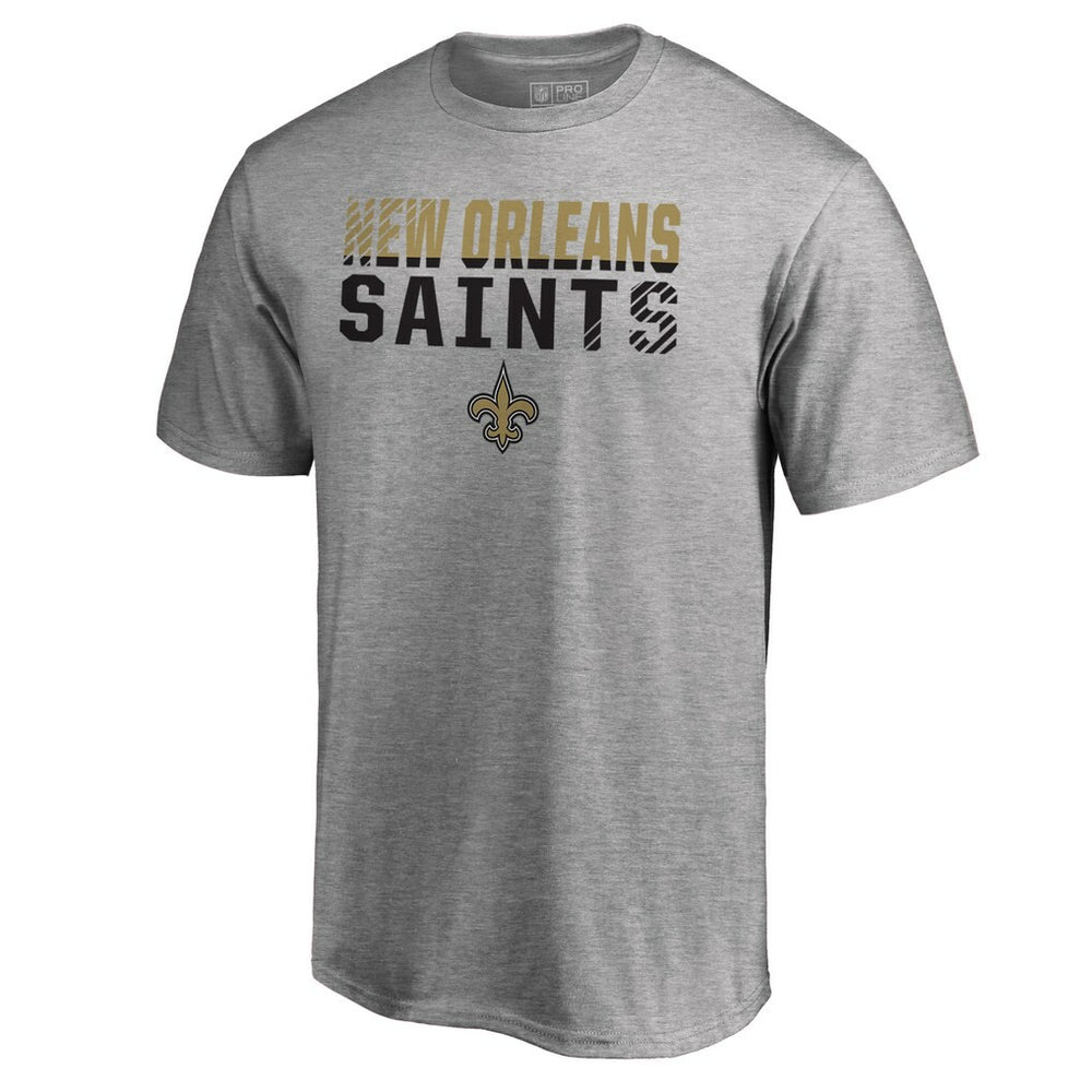New Orleans Saints Iconic Collection Fade Out T-Shirt Ash - NFL