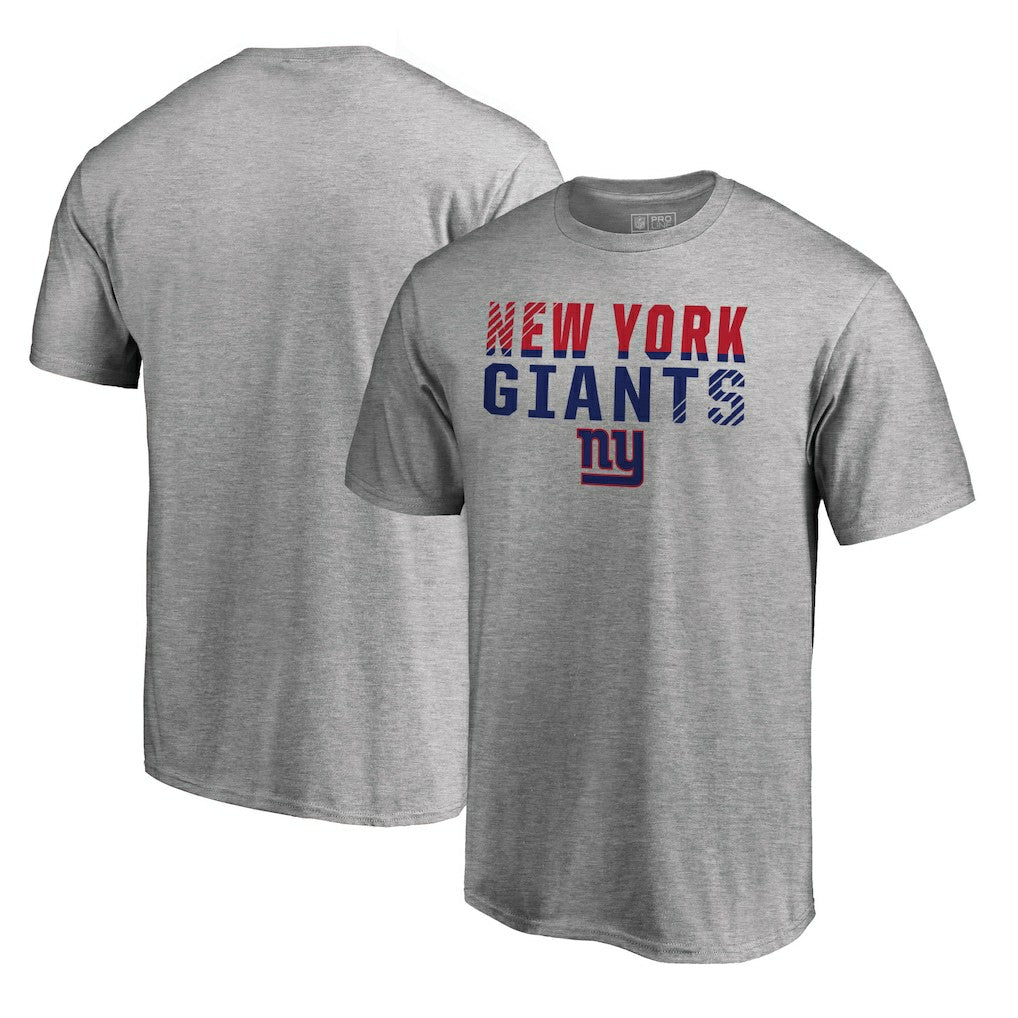 New York Giants Iconic Collection Fade Out T-Shirt Ash - NFL