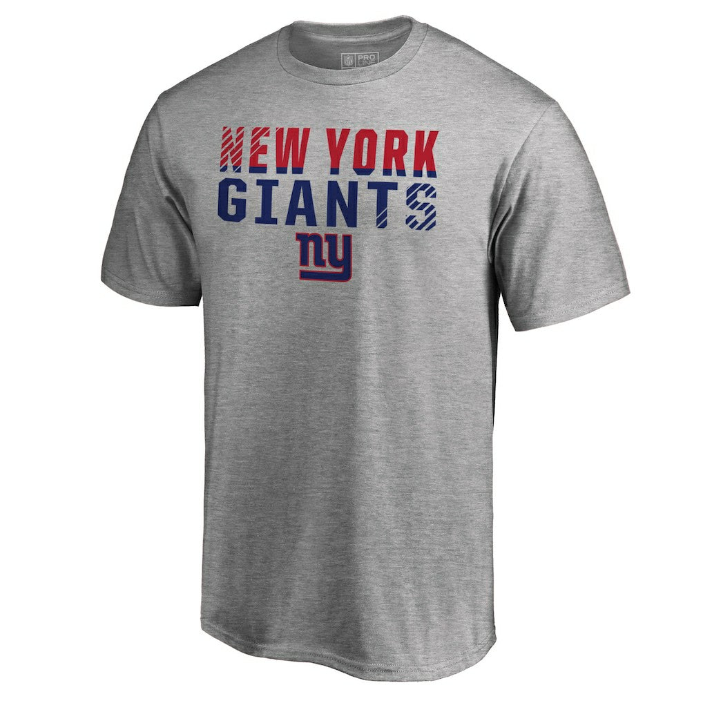 New York Giants Iconic Collection Fade Out T-Shirt Ash - NFL