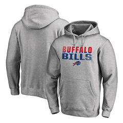 Buffalo Bills Iconic Collection Fade Out Pullover Hoodie Ash - NFL