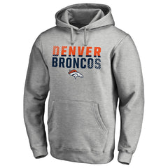Denver Broncos Iconic Collection Fade Out Pullover Hoodie Ash - NFL
