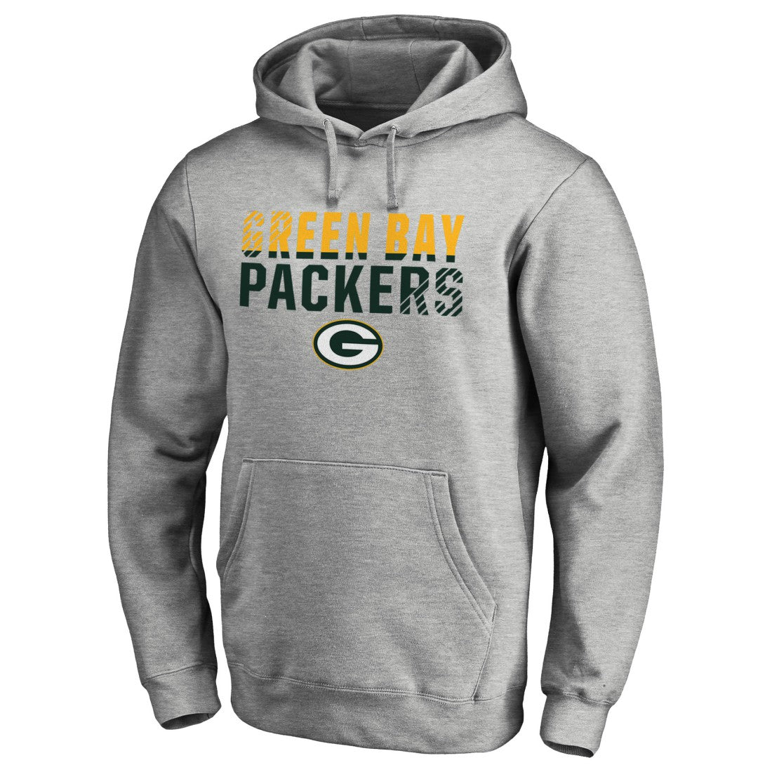 Green Bay Packers Iconic Collection Fade Out Pullover Hoodie Ash - NFL