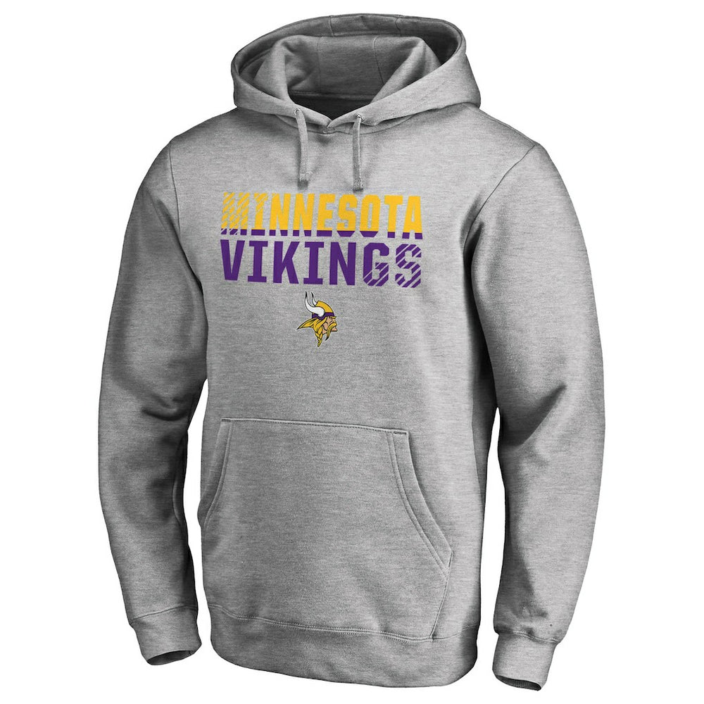 Minnesota Vikings Iconic Collection Fade Out Pullover Hoodie Ash - NFL