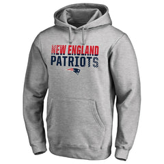 New England Patriots Iconic Collection Fade Out Pullover Hoodie Ash - NFL