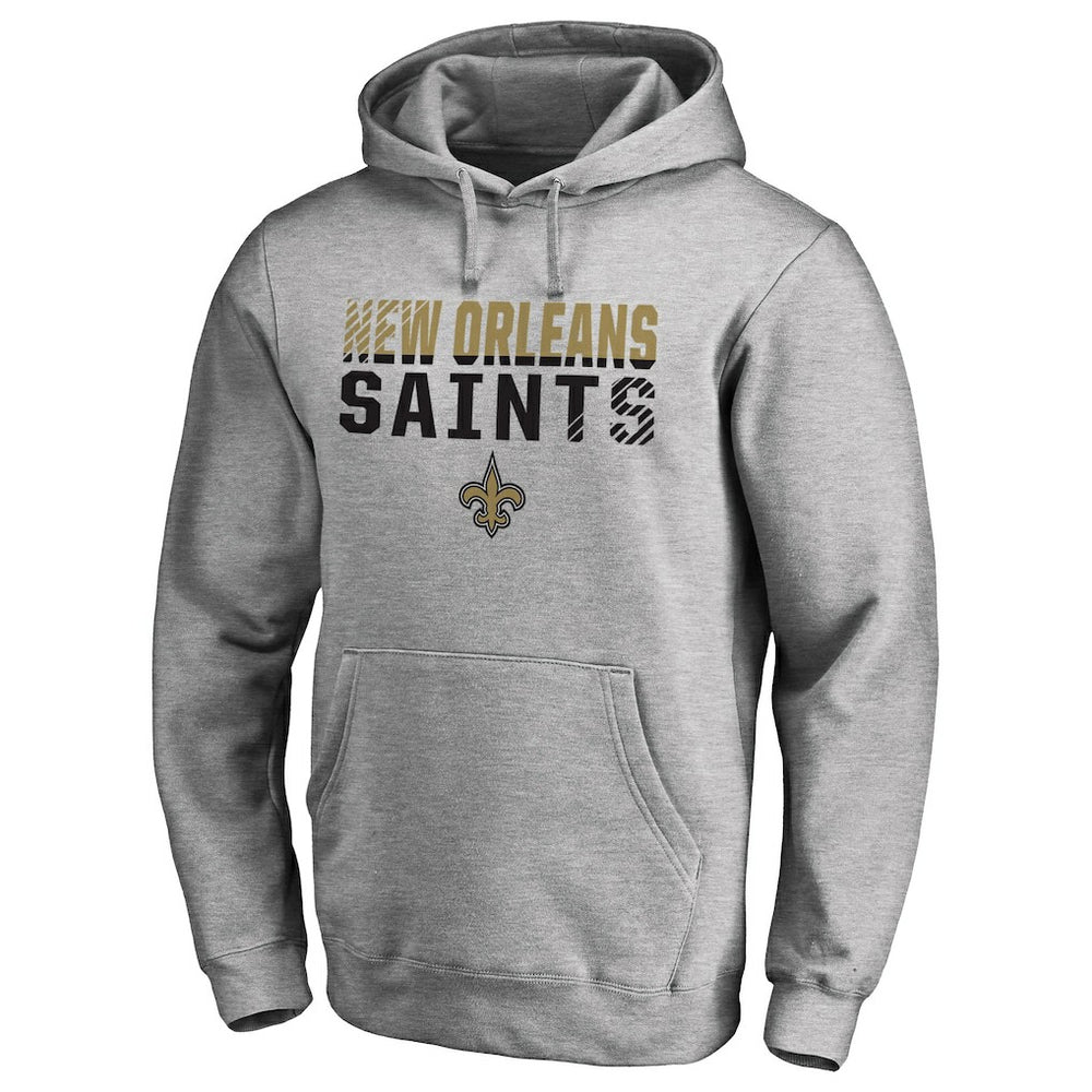 New Orleans Saints Iconic Collection Fade Out Pullover Hoodie Ash - NFL
