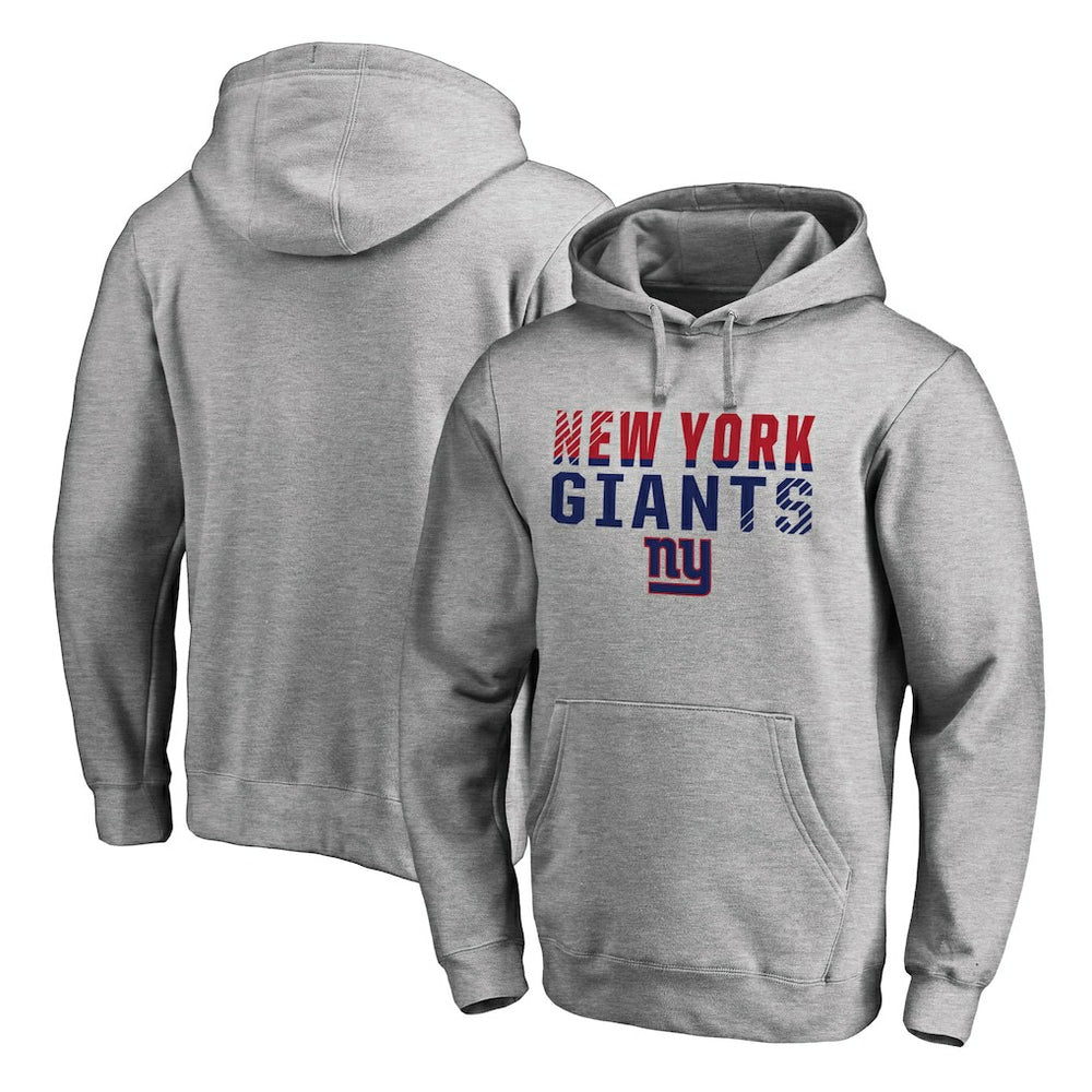 New York Giants Iconic Collection Fade Out Pullover Hoodie Ash - NFL