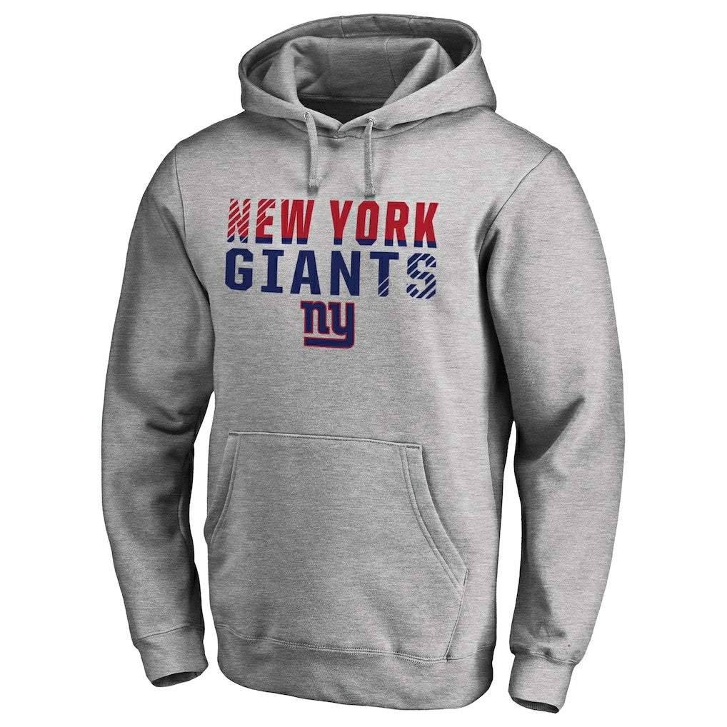 New York Giants Iconic Collection Fade Out Pullover Hoodie Ash - NFL