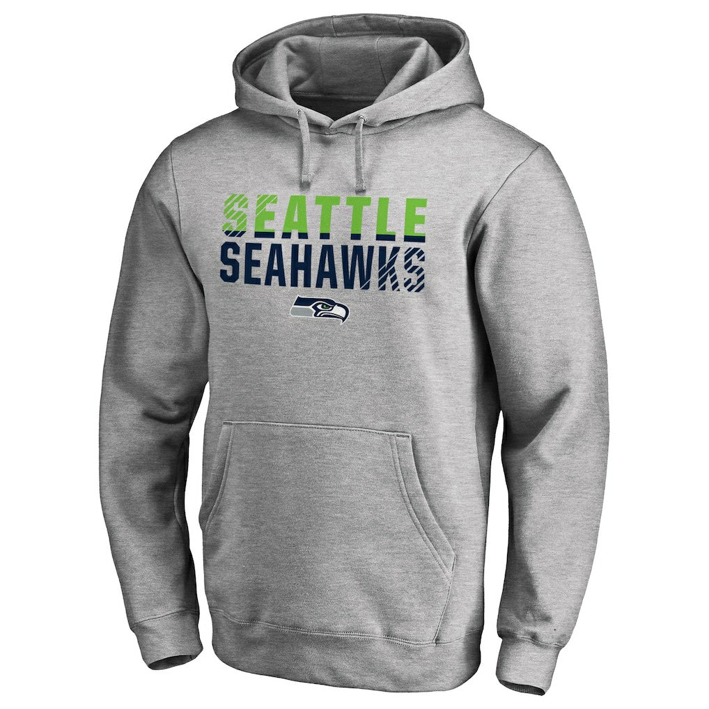 Seattle Seahawks Iconic Collection Fade Out Pullover Hoodie Ash - NFL