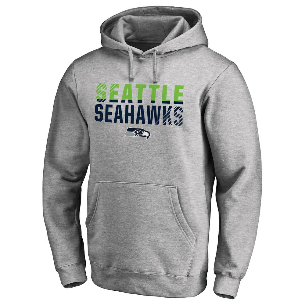 Seattle Seahawks Iconic Collection Fade Out Pullover Hoodie Ash - NFL