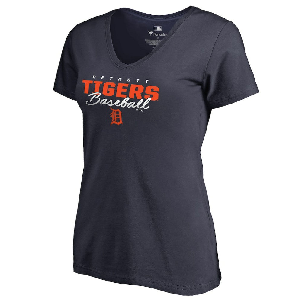 Detroit Tigers Women's Script Assist V-Neck T-Shirt discount
