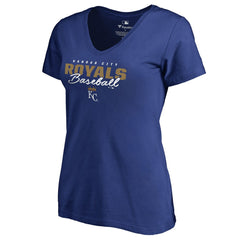 Kansas City Royals Women's Script Assist V-Neck T-Shirt On Sale