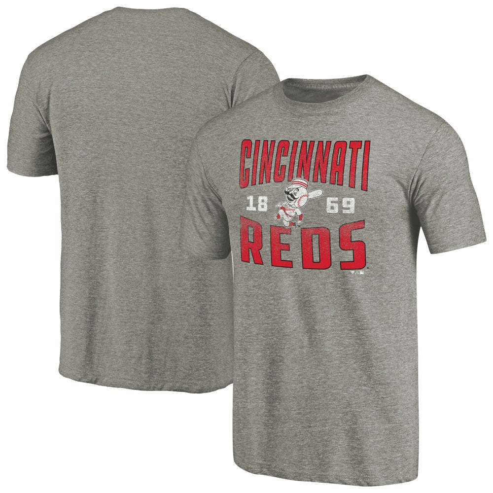 Cincinnati Reds Cooperstown Collection Antique Stack Tri-Blend T-Shirt for sale
