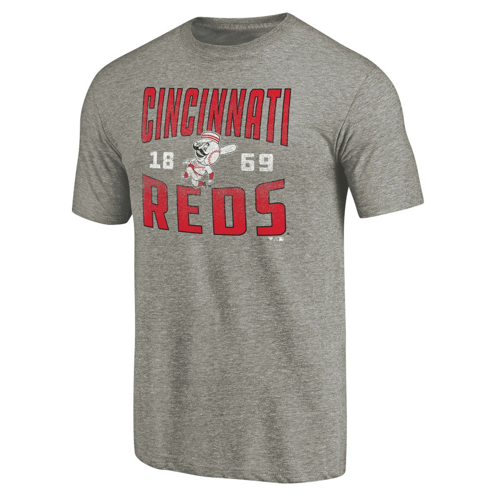 Cincinnati Reds Cooperstown Collection Antique Stack Tri-Blend T-Shirt for sale