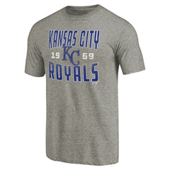 Kansas City Royals Cooperstown Collection Antique Stack Tri-Blend T-Shirt Clearance