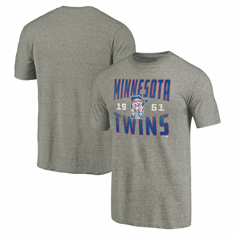 Minnesota Twins Cooperstown Collection Antique Stack Tri-Blend T-Shirt On Sale