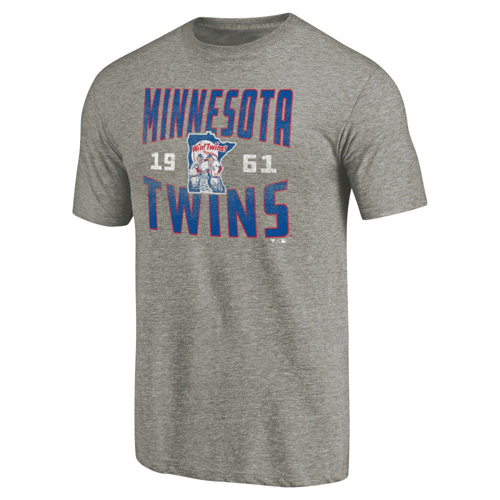 Minnesota Twins Cooperstown Collection Antique Stack Tri-Blend T-Shirt On Sale