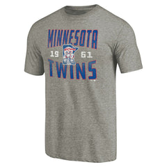 Minnesota Twins Cooperstown Collection Antique Stack Tri-Blend T-Shirt On Sale