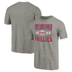 Philadelphia Phillies Cooperstown Collection Antique Stack Tri-Blend T-Shirt for sale