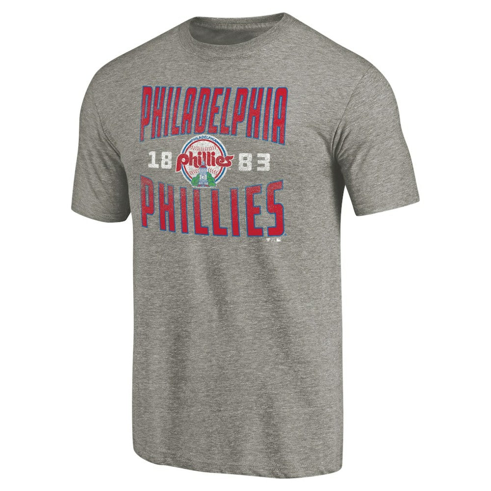 Philadelphia Phillies Cooperstown Collection Antique Stack Tri-Blend T-Shirt for sale