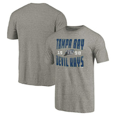 Tampa Bay Rays Cooperstown Collection Antique Stack Tri-Blend T-Shirt Clearance