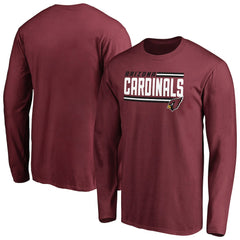 Arizona Cardinals Iconic Collection On Side Stripe Long Sleeve T-Shirt Cardinal - NFL