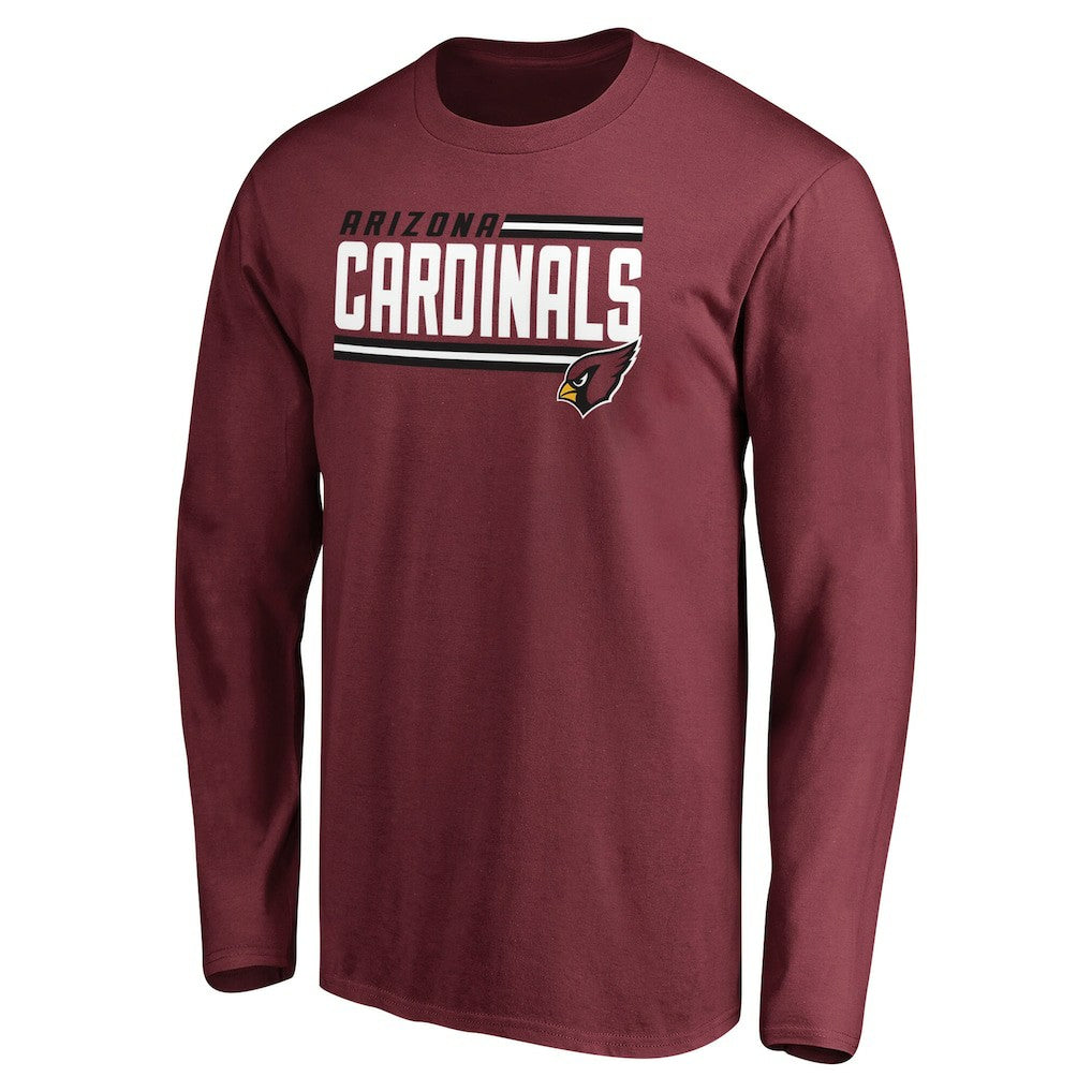 Arizona Cardinals Iconic Collection On Side Stripe Long Sleeve T-Shirt Cardinal - NFL