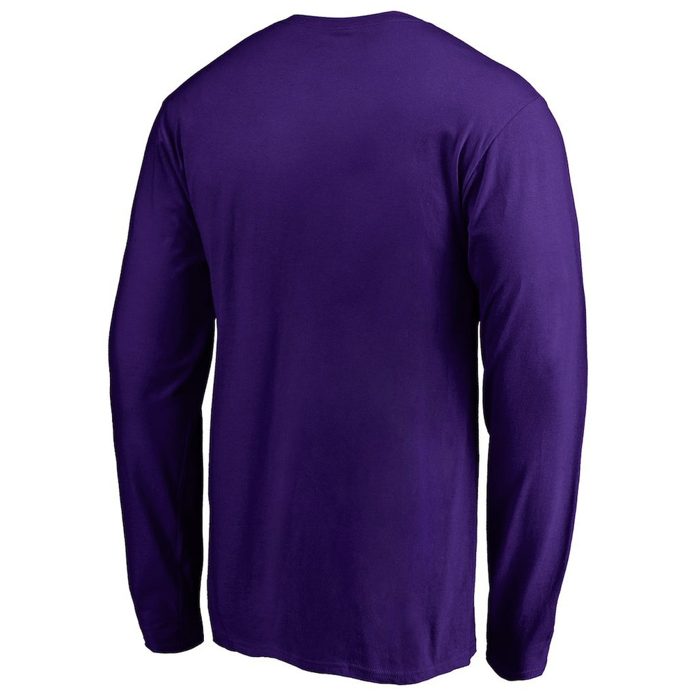 Baltimore Ravens Iconic Collection On Side Stripe Long Sleeve T-Shirt Purple - NFL