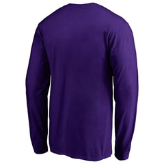 Baltimore Ravens Iconic Collection On Side Stripe Long Sleeve T-Shirt Purple - NFL