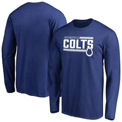 Indianapolis Colts Iconic Collection On Side Stripe Long Sleeve T-Shirt Royal - NFL