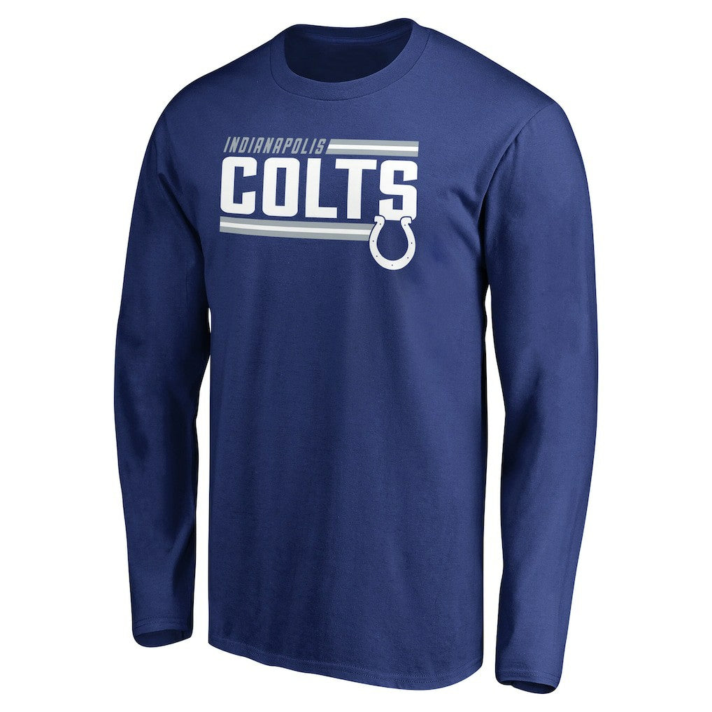 Indianapolis Colts Iconic Collection On Side Stripe Long Sleeve T-Shirt Royal - NFL