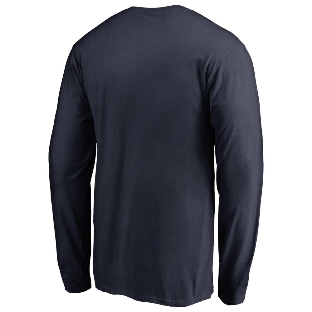 Seattle Seahawks Iconic Collection On Side Stripe Long Sleeve T-Shirt College Navy - NFL