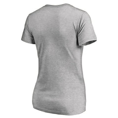 Baltimore Ravens Women's Iconic Collection On Side Stripe V-Neck T-Shirt Ash - NFL