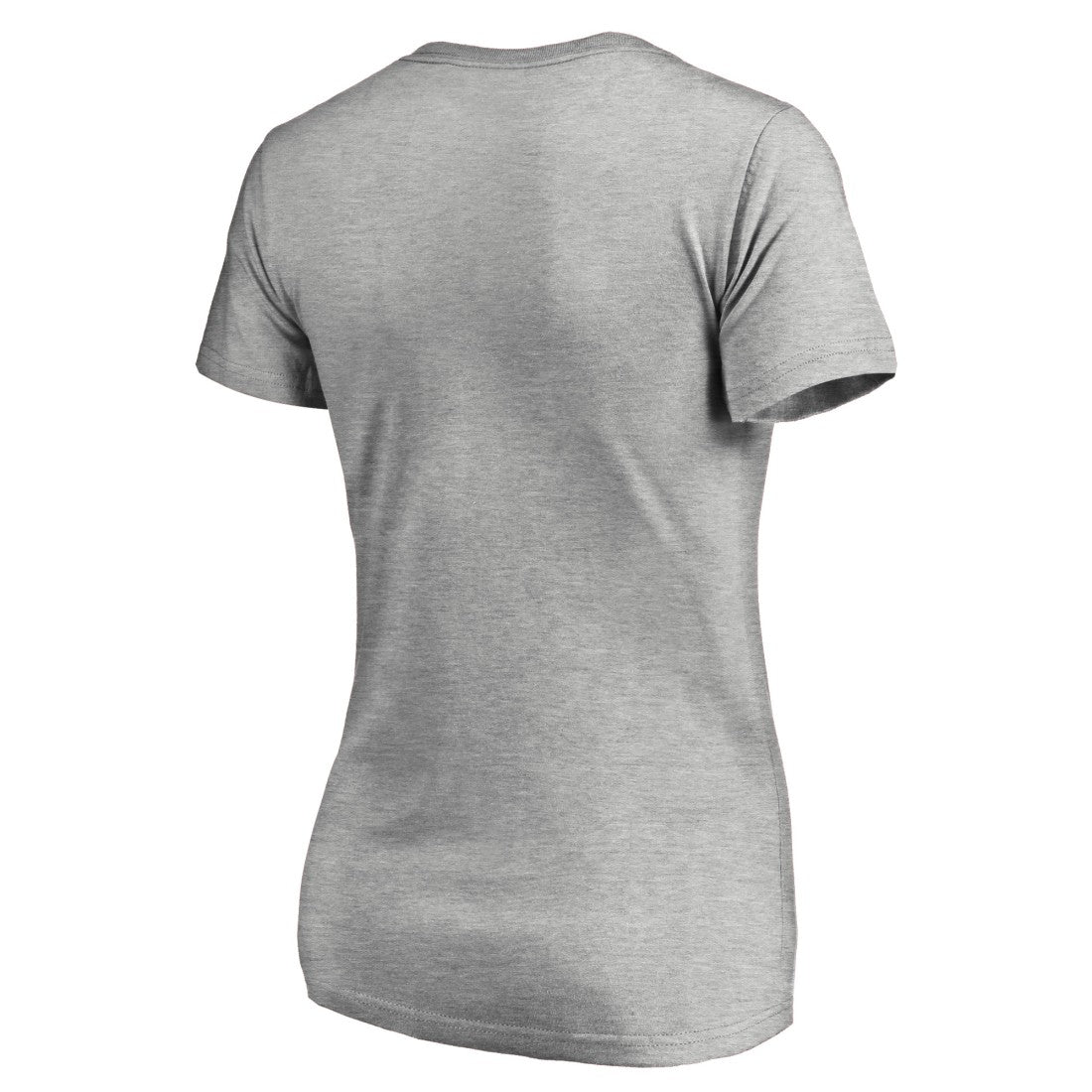 Seattle Seahawks Women's Iconic Collection On Side Stripe V-Neck T-Shirt Heather Gray - NFL