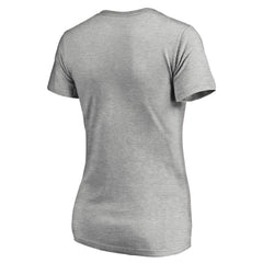 Tampa Bay Buccaneers Women's Iconic Collection On Side Stripe V-Neck T-Shirt Heather Gray - NFL